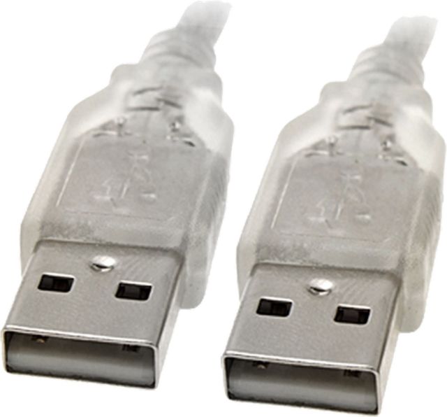 8WARE USB 2.0 Cable 3m A to A Male to Male Transparent - SuperSaverAU - view 1