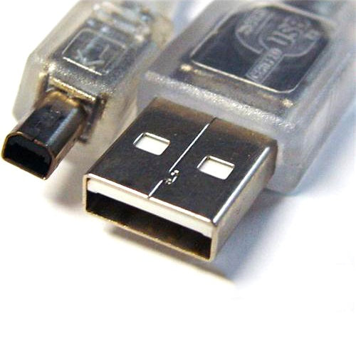 8WARE USB 2.0 Cable 3m A to B 4-pin Mini Transparent Metal Sheath UL Approved - SuperSaverAU - view 1