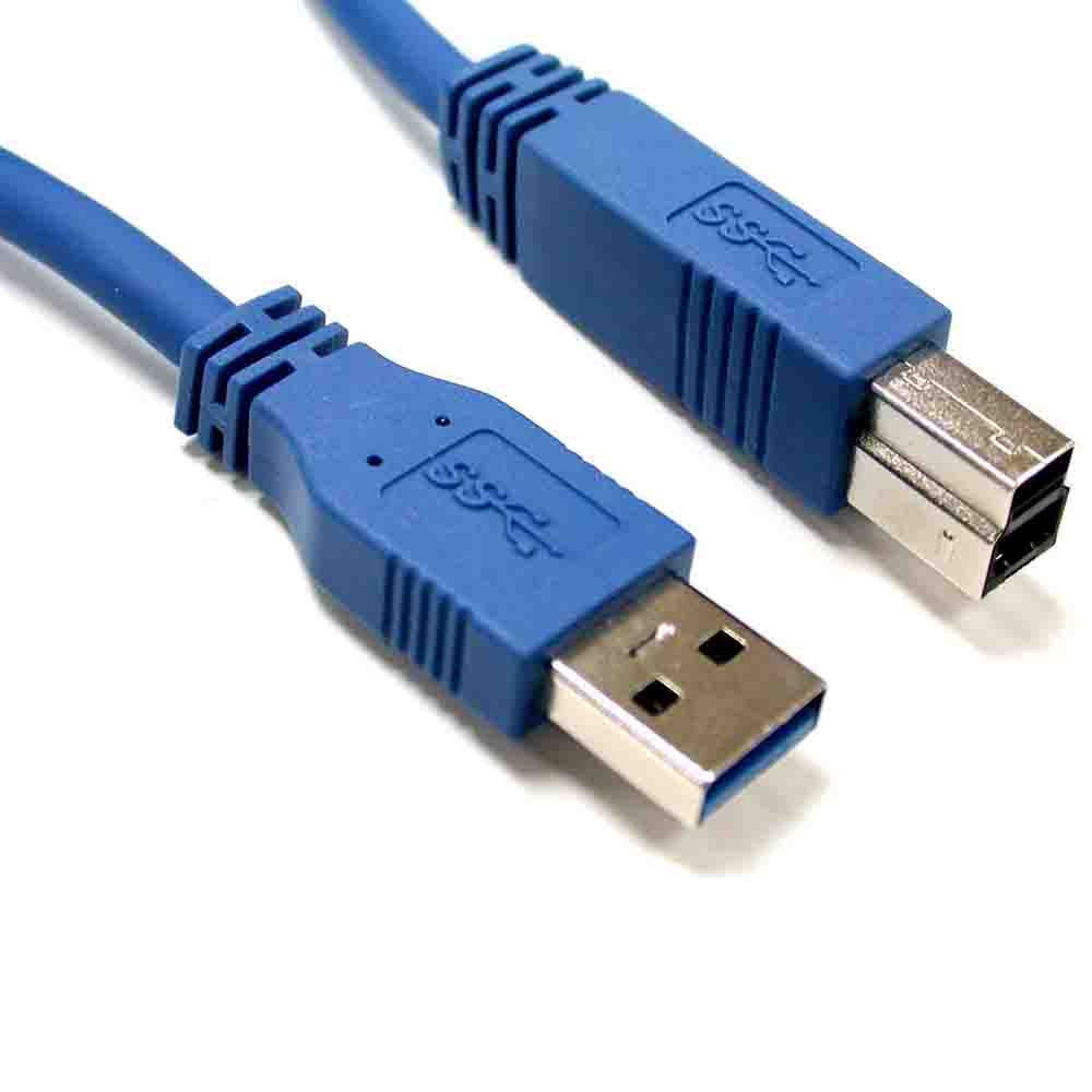8WARE USB 3.0 Cable 1m A to B Male to Male Blue - SuperSaverAU - view 1