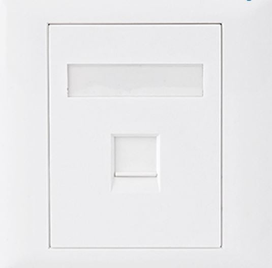Astrotek CAT5e RJ45 Wall Face Plate 86x86mm 1 Port Socket Kit - SuperSaverAU - view 1