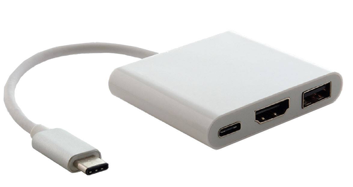 ASTROTEK USB 3.1 Type-C USB-C to HDMI, USB Type-A and USB Type-C Adapter Male to Female 4K 30Hz for Apple MacBook Chromebook Pixel - SuperSaverAU - view 1