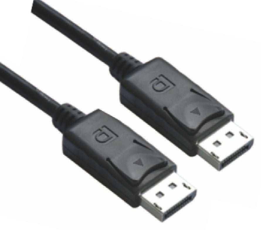 ASTROTEK DisplayPort DP Cable 1m - 20 pins Male to Male 1.2V 30AWG Nickle Plated Assembly type Black PVC Jacket RoHS CBAT-DP-MM-2M - SuperSaverAU - view 1