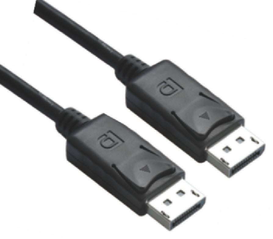 ASTROTEK DisplayPort DP Cable 2m - 20 pins Male to Male 1.2V 30AWG Gold Plated Assembly type Black PVC Jacket RoHS CB8W-RC-DP2 - SuperSaverAU - view 1