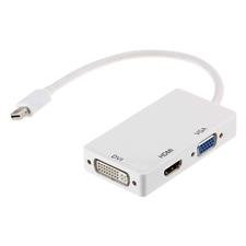 Astrotek 3-in-1 Thunderbolt Mini DP to HDMI DVI VGA Adapter Cable Gold Plated 32AWG White