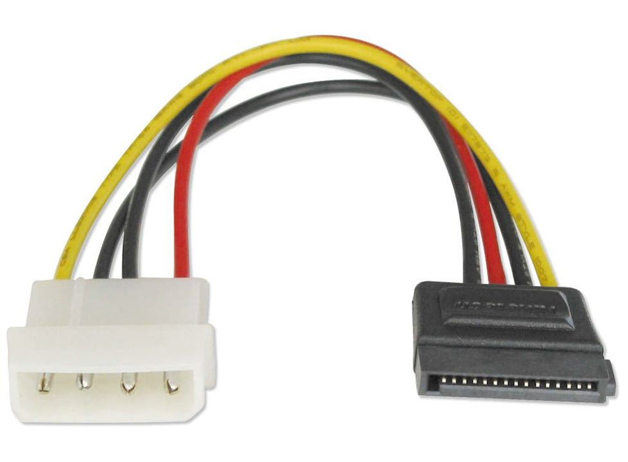 ASTROTEK SATA Power Cable 15cm 4 pins Male to 15 pins Female 18AWG RoHS LS - SuperSaverAU - view 1