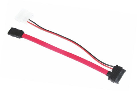 ASTROTEK Slim Red SATA Cable 50cm + 10cm 6-Pin + 7-Pin to 4-Pin + 7-Pin - SuperSaverAU - view 1