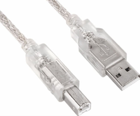 ASTROTEK USB 2.0 Printer Cable 5m - Type A Male to Type B Male Transparent Colour CBUSBAB5M - SuperSaverAU - view 1