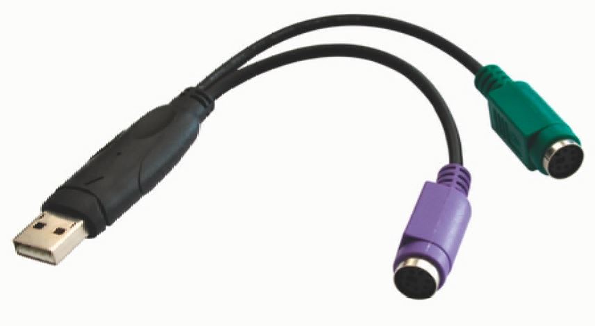 ASTROTEK USB 2.0 to PS2 Cable 15cm - for Mouse Keyboard Black Colour RoHS - SuperSaverAU - view 1