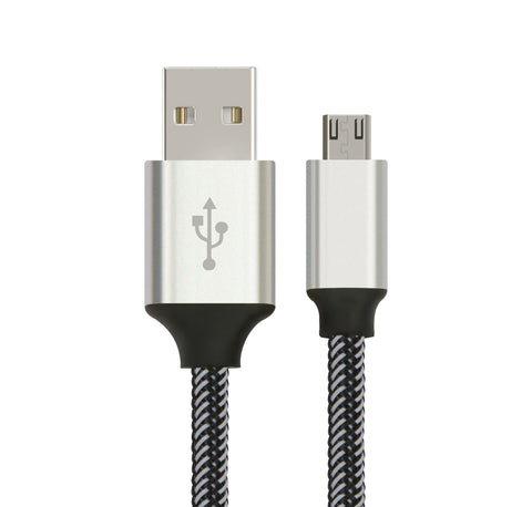 ASTROTEK 1m Micro USB Data Sync Charger Cable Cord Silver White Color for Samsung HTC Motorola Nokia Kndle Android Phone Tablet & Devices - SuperSaverAU - view 1