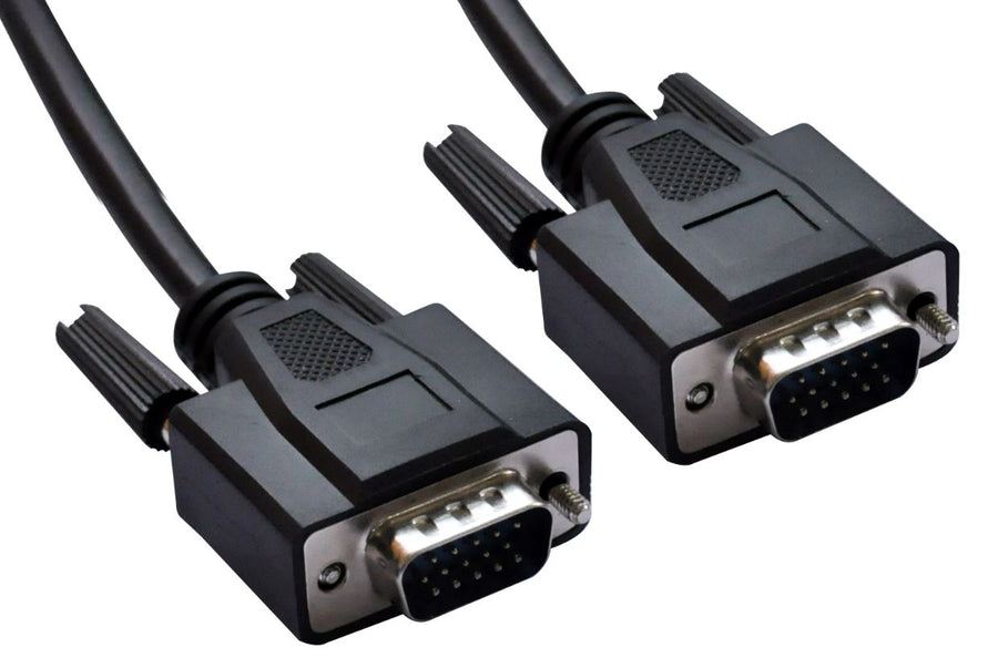 ASTROTEK VGA Cable 2m - 15 pins Male to 15 pins Male for Monitor PC Molded Type Black CB8W-RC-3050F CBAT-VGA-MM-3M - SuperSaverAU - view 1
