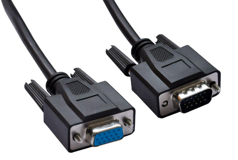 ASTROTEK VGA Extension Cable 3m - 15 pins Male to 15 pins Female for Monitor PC Molded Type Black - SuperSaverAU - view 1