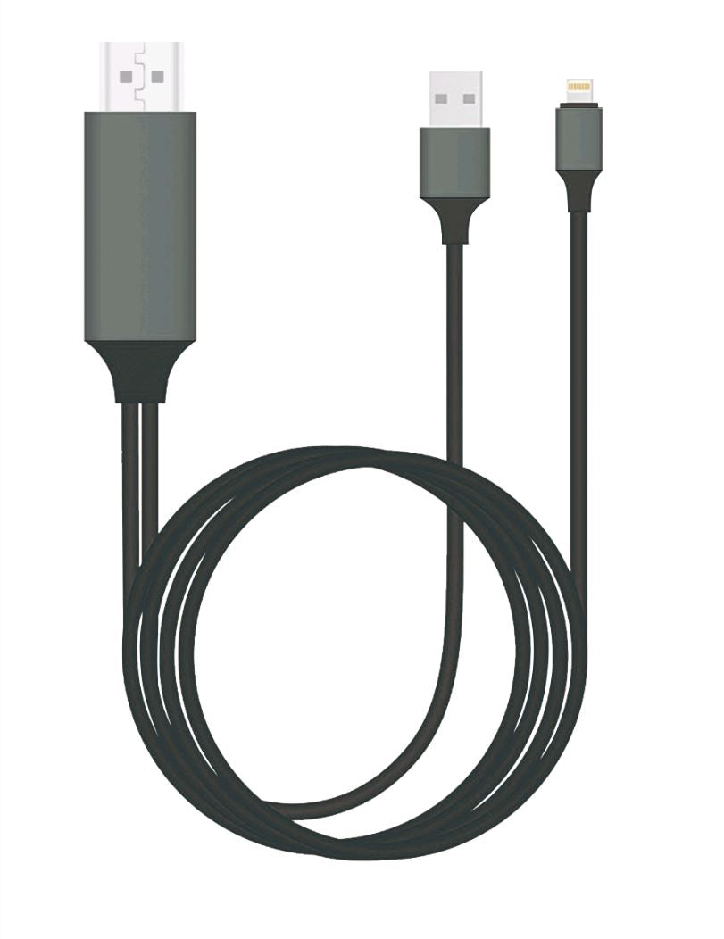 8WARE Generic Plug & Play Apple Compatible Pin to HDMI 2m Cable for iPhone & iPad - SuperSaverAU - view 1