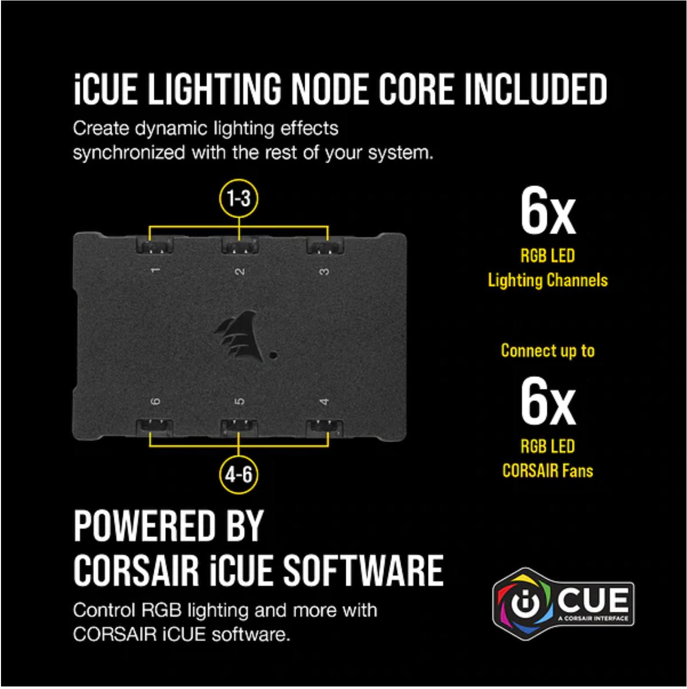 CORSAIR QL140 RGB Dual Fan Kit with Lighting Node Core, ICUE, Anti Vibration, Low-Noise 140 mm Fan Blade, RGB LED PWM Fan 26dBA, 502 CFM, 2 Fan Pack - SuperSaverAU - view 5