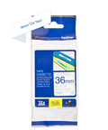 Genuine Brother TZe-263 Labelling Tape Cassette - Blue on White, 36mm, 8m - SuperSaverAU - view 1