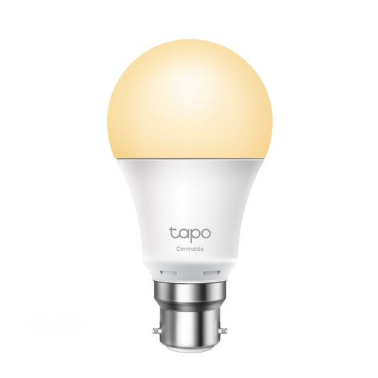 TP-Link Tapo Dimmable Smart Light Bulb 8.7W B22, Voice Control, No Hub Required