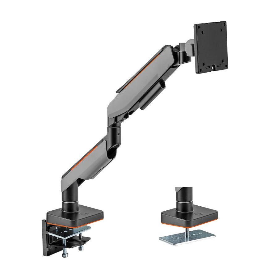 BRATECK Single Heavy-Duty Gaming Monitor Arm Fit Most 17'-49' Monitor Up to 20KG VESA 75x75,100x100 - SuperSaverAU - view 1