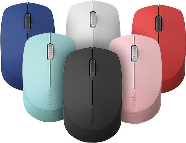 RAPOO M100 2.4GHz & Bluetooth 3 / 4 Quiet Click Wireless Mouse Blue - 1300dpi Connects up to 3 Devices, Up to 9 months Battery Life - SuperSaverAU - view 1