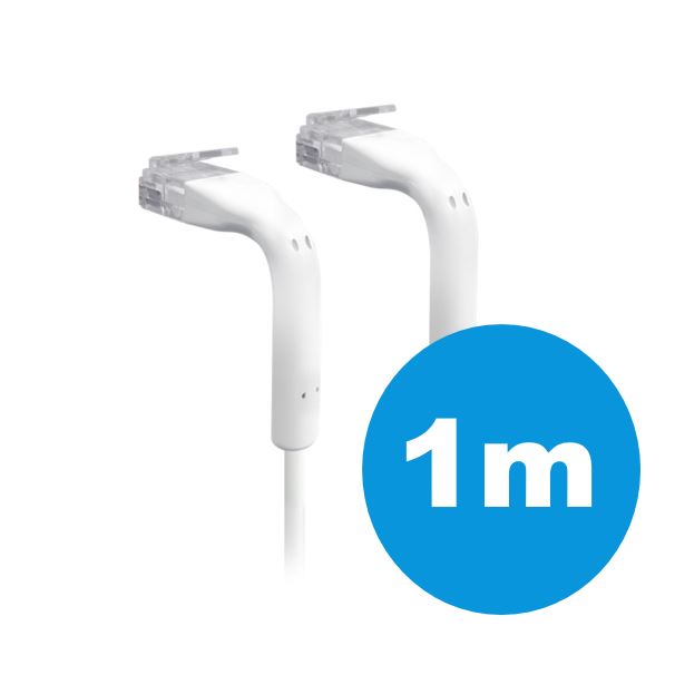 Ubiquiti 1m Bendable RJ45 Patch Cable CAT6 Ultra-Thin 3mm White - SuperSaverAU - view 1