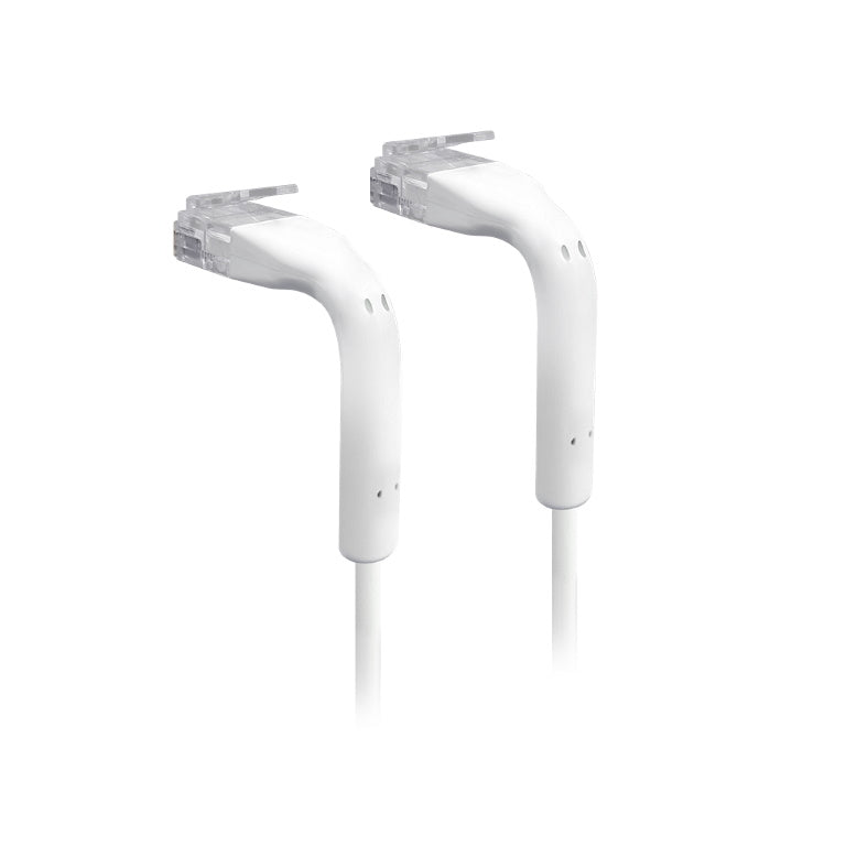 UBIQUITI patch cable with both end bendable RJ45 0.22m - White - SuperSaverAU - view 1