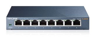 TP-Link 8-Port Gigabit Desktop Switch, Fanless, Steel Case, QoS, Plug & Play