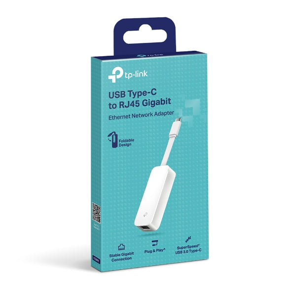 TP-LINK UE300C USB Type-C to RJ45 Gigabit Ethernet Network Adapter, 1xUSB 3.0, Windows, Mac OS X (10.9) Chrome, Linux - SuperSaverAU - view 1