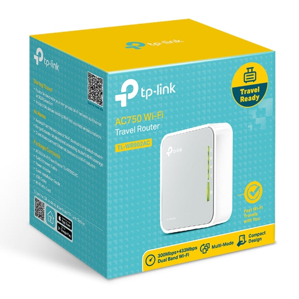 TP-LINK TL-WR902AC AC750 750Mbps Dual Band WiFi Wireless Travel Router