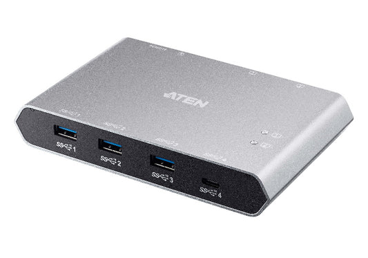 ATEN USB 3.2 Gen 2 Sharing Switch, 4 Ports, USB-C, Power Delivery, OSX & Windows