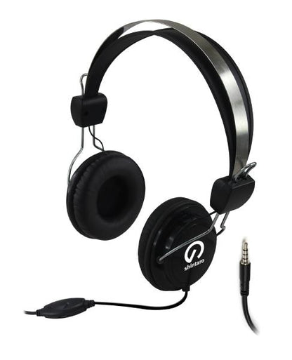 Shintaro Stereo Headset with Inline Microphone and Adjustable Band, Single Combo 3.5mm Jack