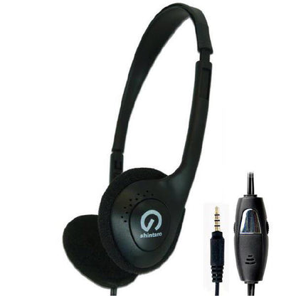 Shintaro Stereo Headset with Inline Microphone and Adjustable Band, Single Combo 3.5mm Jack