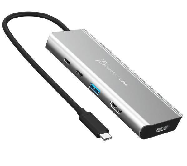 J5create JCD401 USB4 Dual Display 4K Multi-Port Docking Hub - Featuring Intel USB4 Controller (USB-C to DP, HDMI, USB-C Display, USB-C 85w PD P/T) - SuperSaverAU - view 1