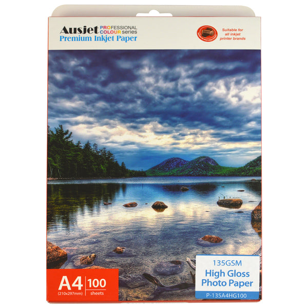High Gloss A4 Photo Paper 135gsm - 100 Sheets, Water Resistant, Instant Dry - SuperSaverAU - view 1