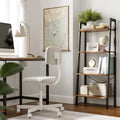 Rustic Brown and Black Metal Frame 4-Tier Bookshelf - SuperSaverAU - view 2