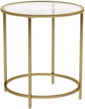 Gold Round Side Table with Metal Frame - SuperSaverAU - view 1