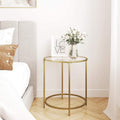 Gold Round Side Table with Metal Frame - SuperSaverAU - view 3