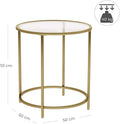 Gold Round Side Table with Metal Frame - SuperSaverAU - view 6
