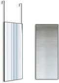 Full Length Mirror Standing for Bedroom & Bathroom, 106 x 35 cm, Black, Adjustable Hanger - SuperSaverAU - view 1