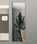 Full Length Mirror Standing for Bedroom & Bathroom, 106 x 35 cm, Black, Adjustable Hanger - SuperSaverAU - view 3