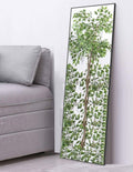 Full Length Mirror Standing for Bedroom & Bathroom, 106 x 35 cm, Black, Adjustable Hanger - SuperSaverAU - view 4