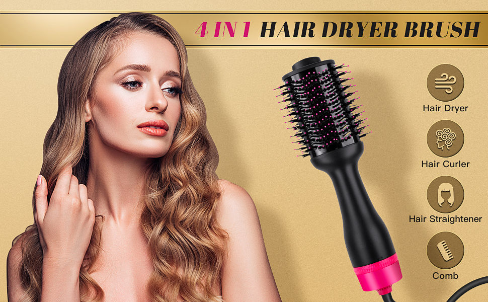 Premium One-Step Hot Air Hair Dryer Brush with Negative Ion AU Plug