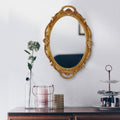 Oval Antique Gold Vintage Decorative Wall Mirror 25 x 38 cm - Lightweight & Easy to Hang - SuperSaverAU - view 2