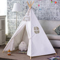 Premium Giant Kids Teepee Tent - Natural Canvas