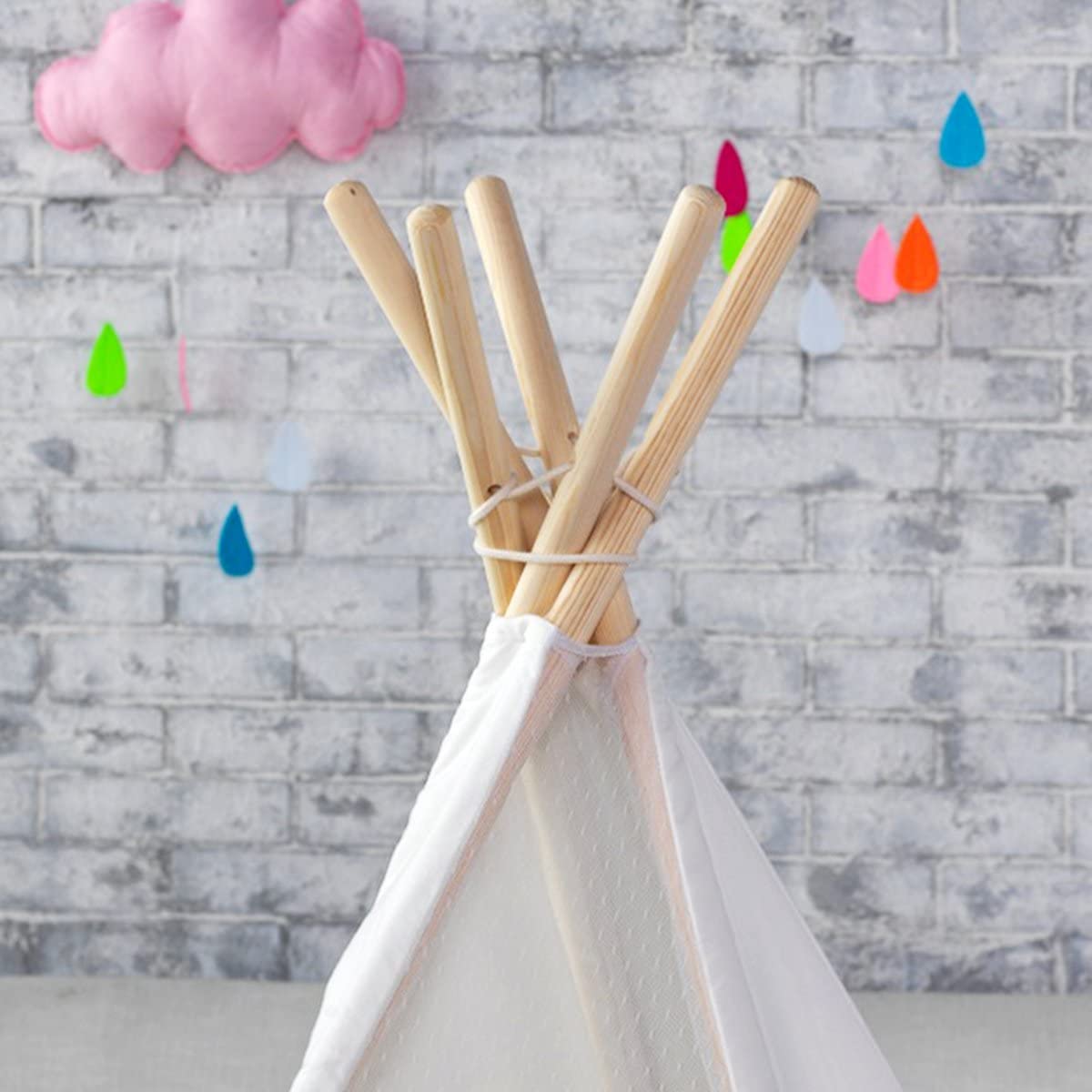 Premium Giant Kids Teepee Tent - Natural Canvas