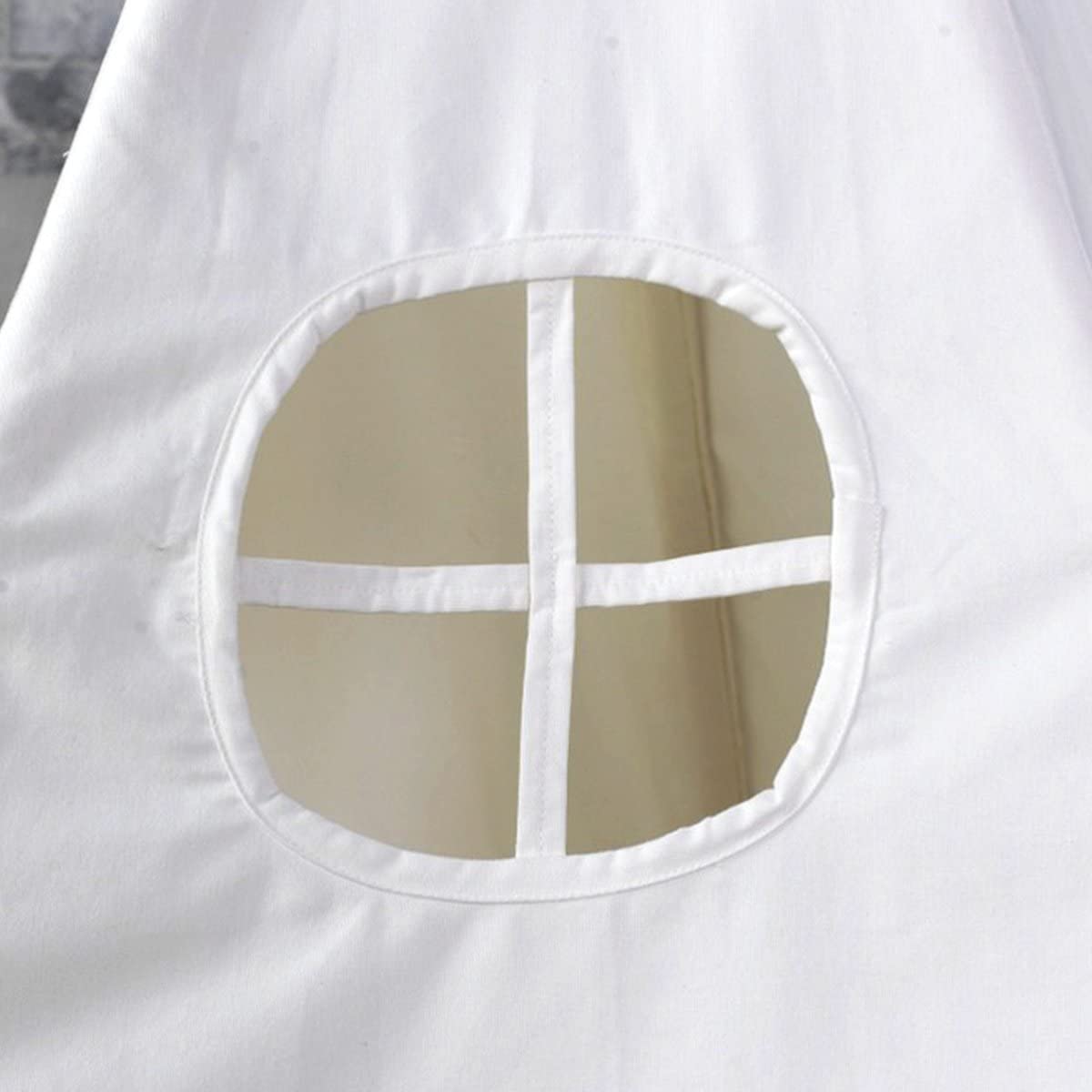 5 Poles Giant Kids Teepee Tent Natural Canvas 120x120x140 cm Child Safe