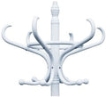 Premium White Wooden Coat Rack Stand 187cm with 12 Hooks Umbrella Ring