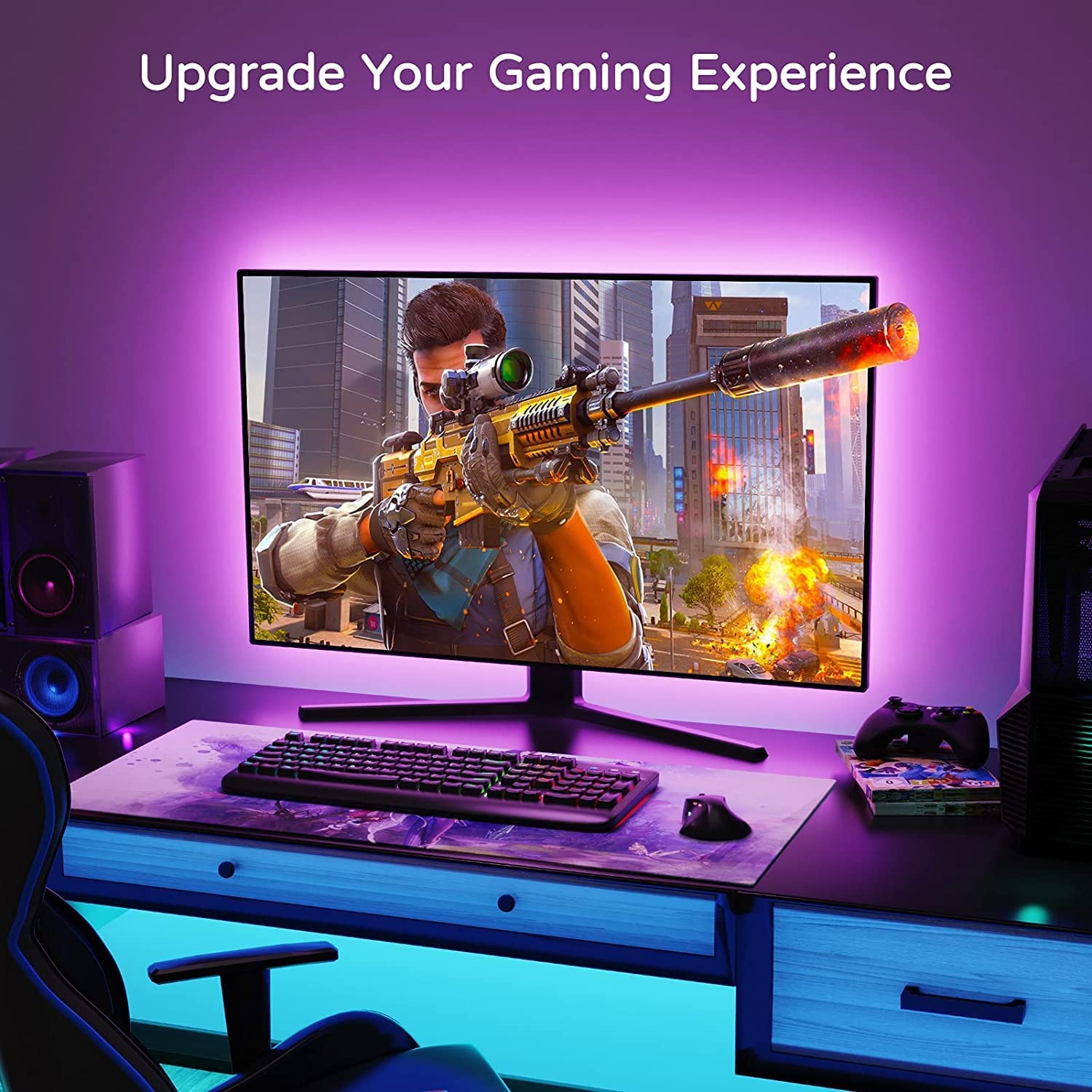 Premium 3M LED Strip Lights for TV Gaming and Computer Setup
