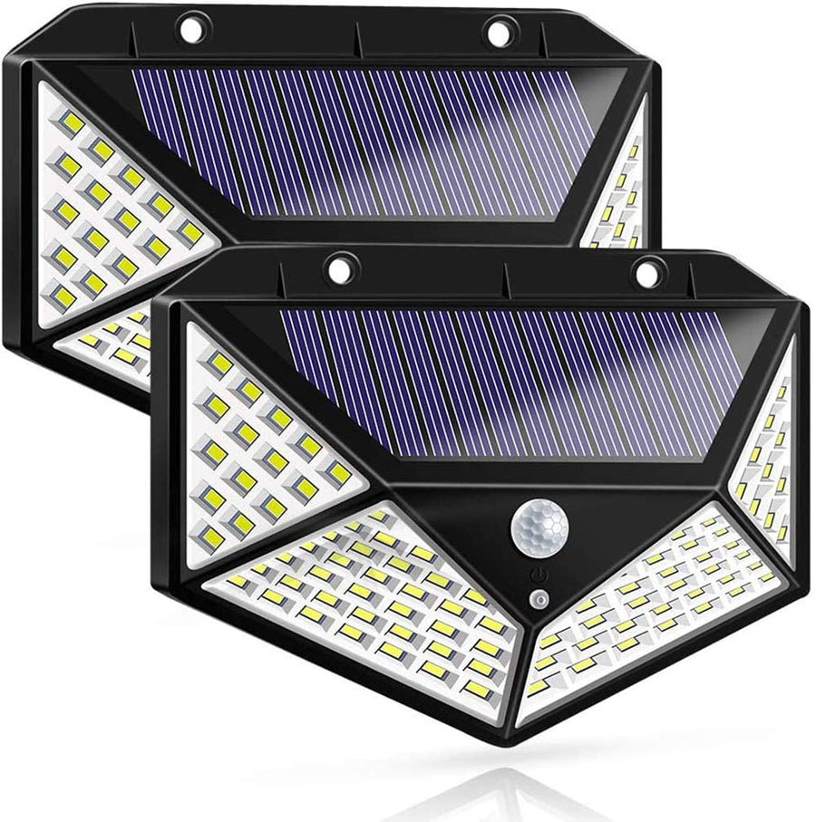 100 Waterproof LED Motion Sensor Solar Security Lights Outdoor 2pack - 3 Modes, 1000 Lumens - SuperSaverAU - view 1
