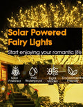 200 Waterproof LED Solar Fairy Lights, 8 Modes, 20m Copper Wire, Outdoor Decor - SuperSaverAU - view 2