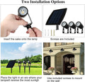 3 x Solar LED Spotlights, 120-130 Lumen, Waterproof, Warm White, 18 cm - SuperSaverAU - view 6