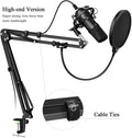 Premium Microphone Broadcasting Boom Arm Stand with Pop Filter