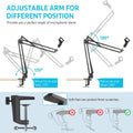 Premium Microphone Broadcasting Boom Arm Stand with Pop Filter